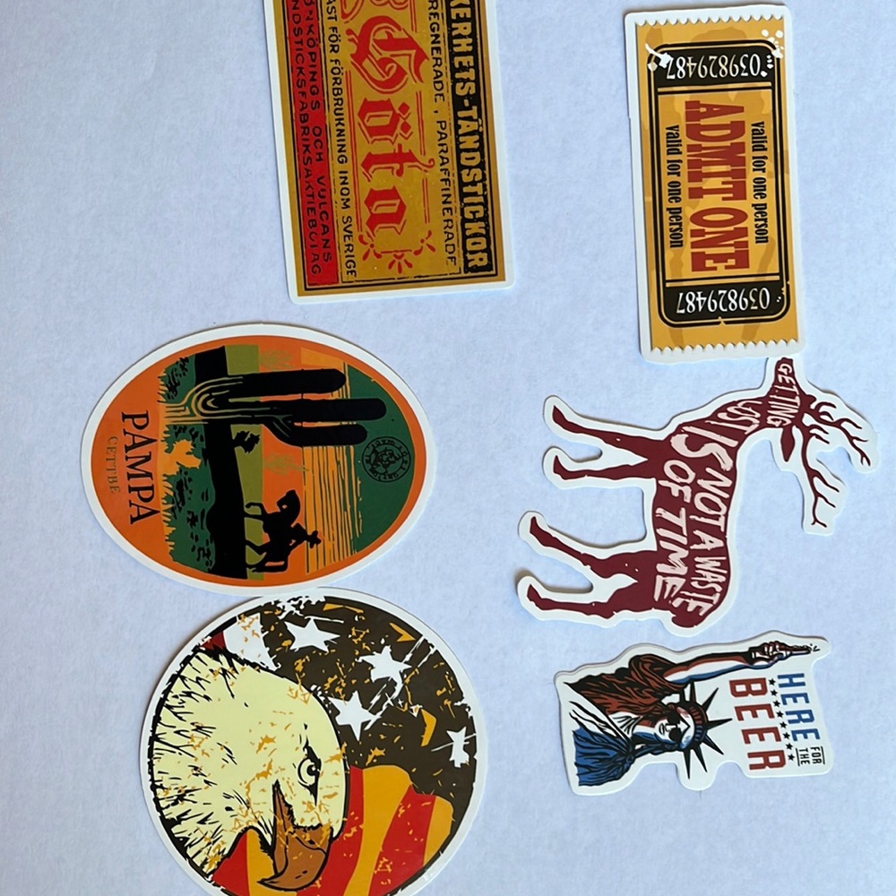 Contrary them,6 stickers ,New